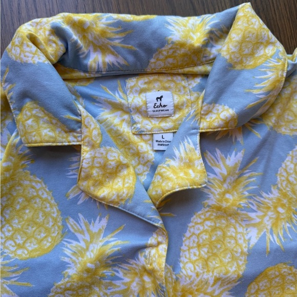 Echo Sleepwear Light Blue and Yellow Set size L elastic band - Picture 6 of 7